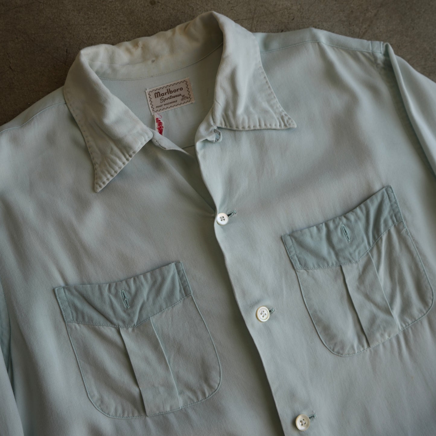 50s rayon button up