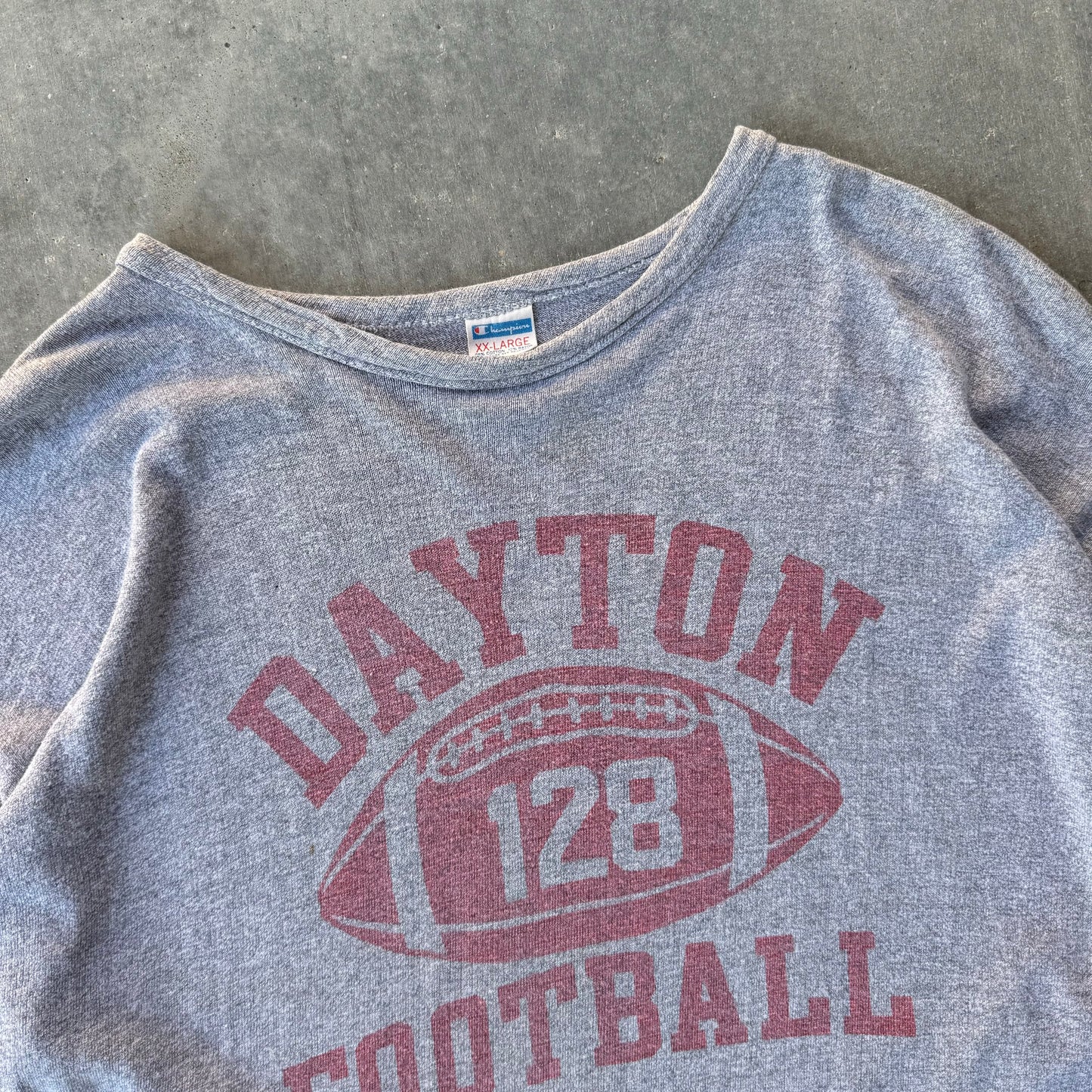 70s champion dayton football tee