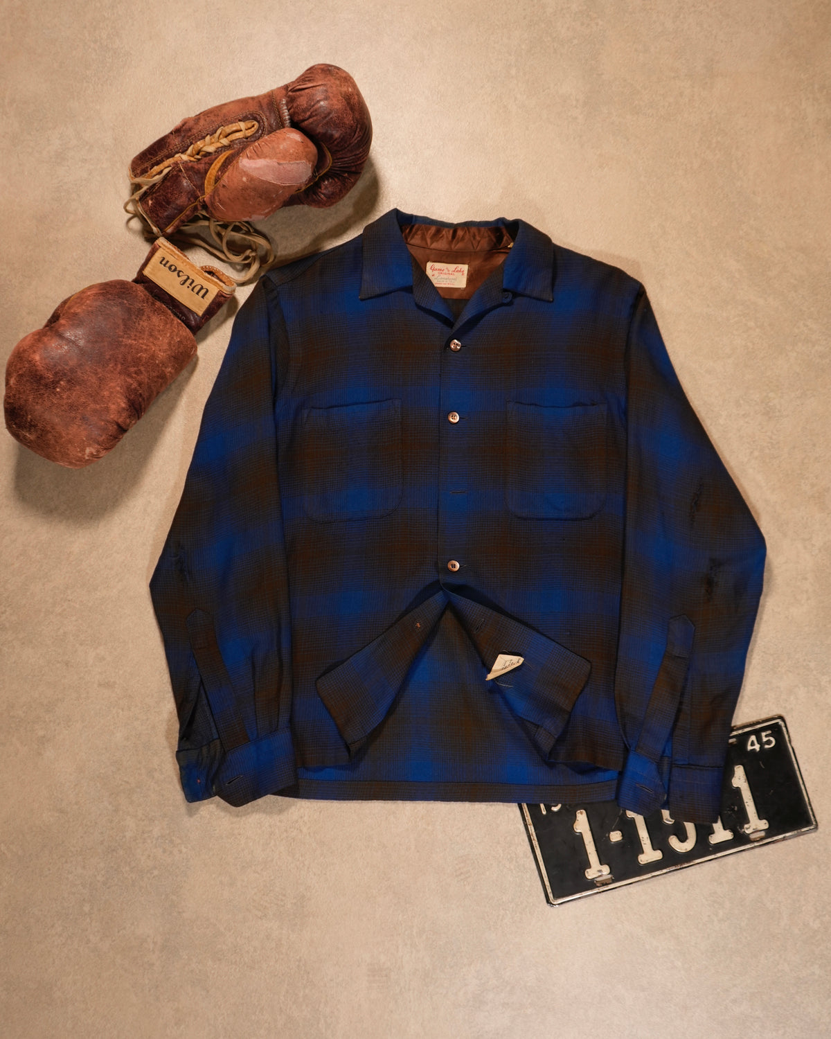 50s Wool Shadow Plaid Flannel