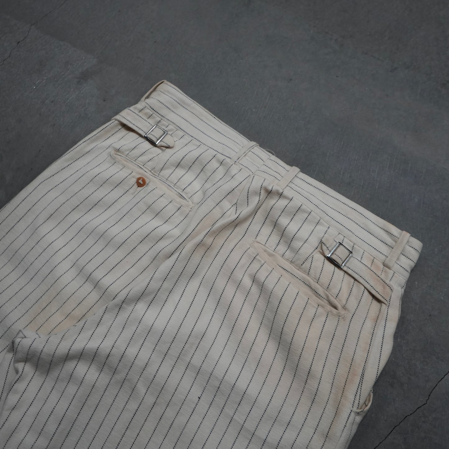 30s pinstriped cotton trousers