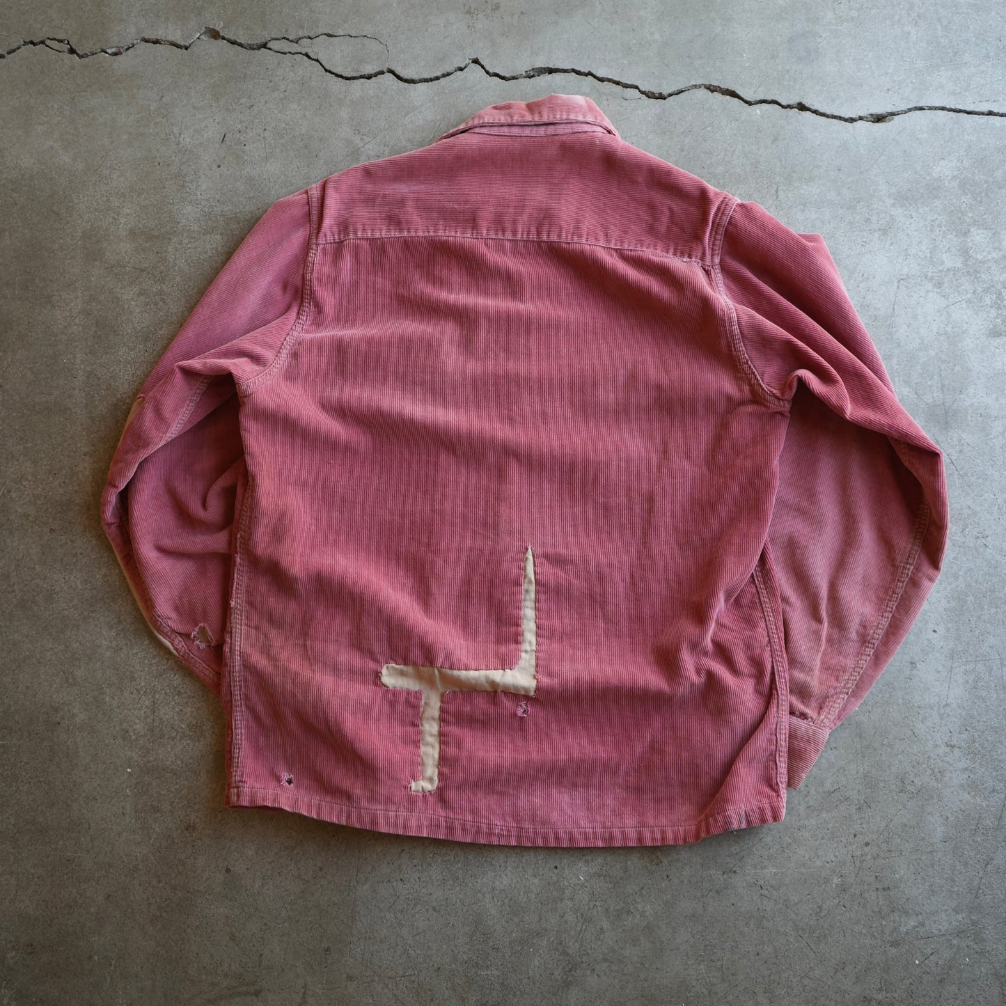 60s faded corduroy button up with repairs
