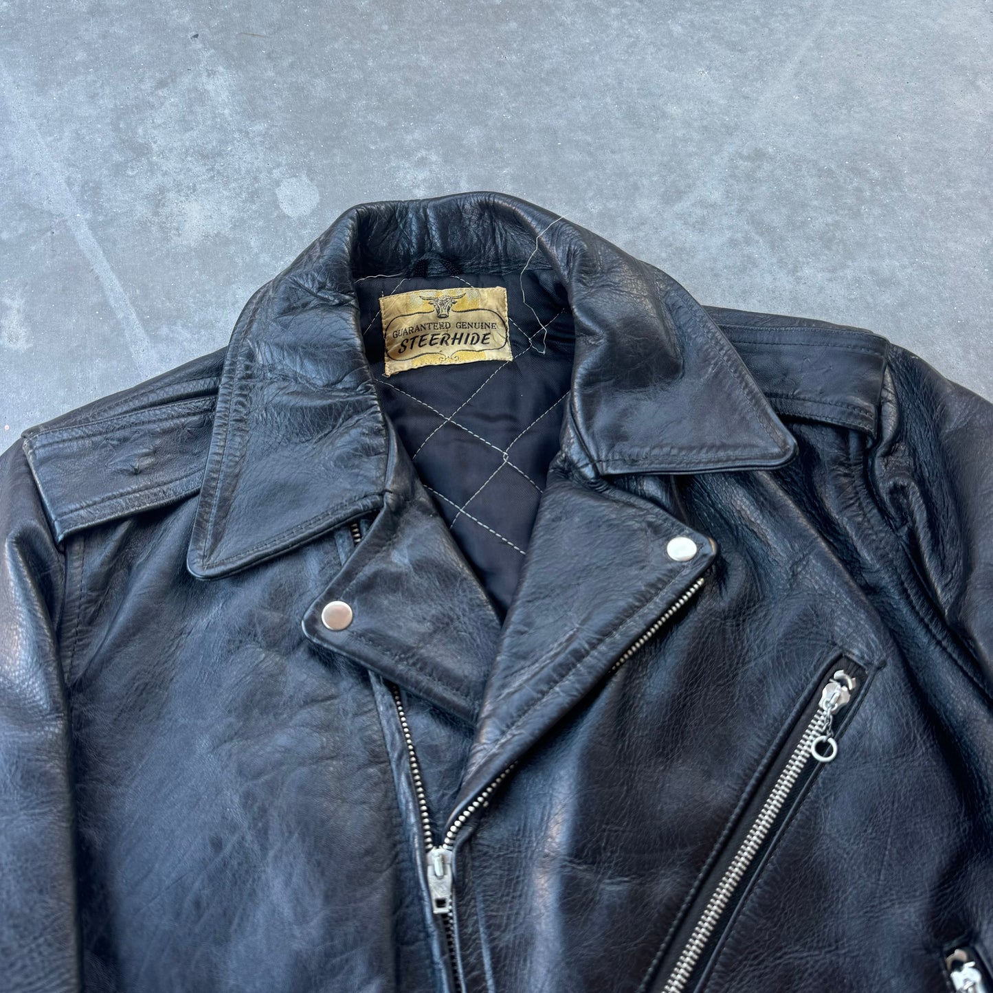 50s steerhide motorcycle jacket