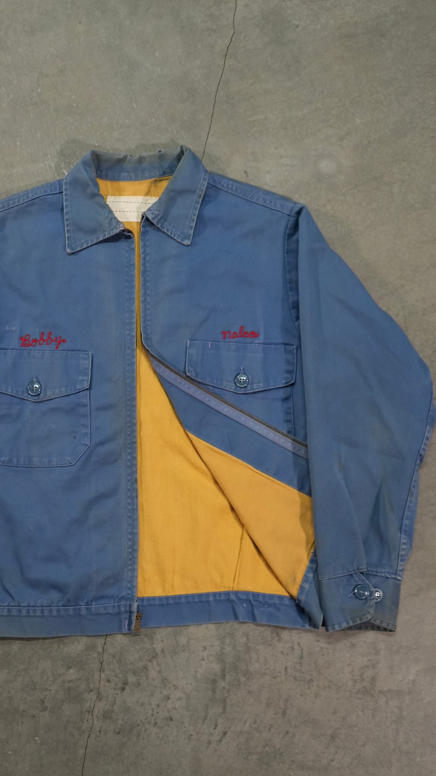 50s cotton lined two pocket work jacket