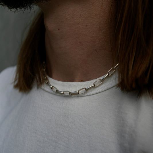 925 silver paper clip chain