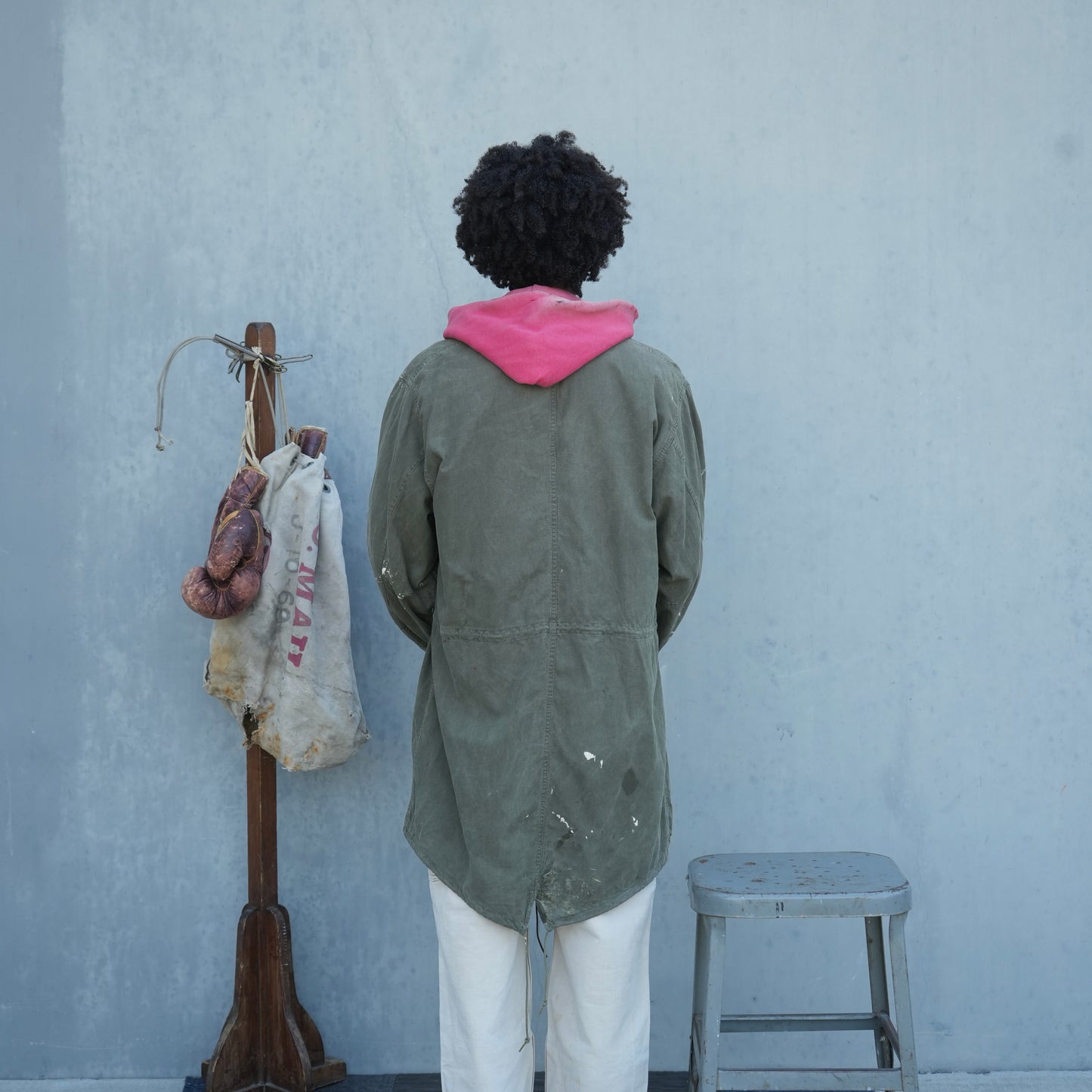 60s military painted fish tail parka