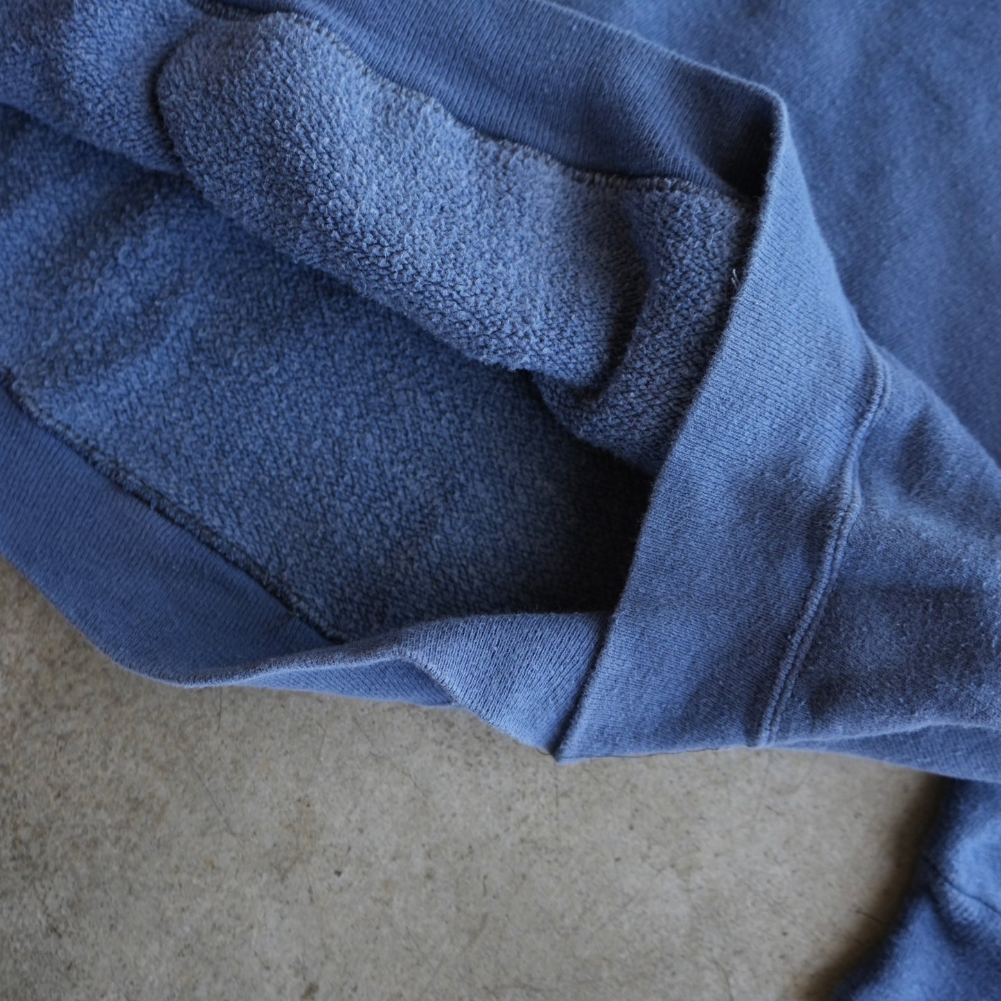 60s faded blue cotton hoodie
