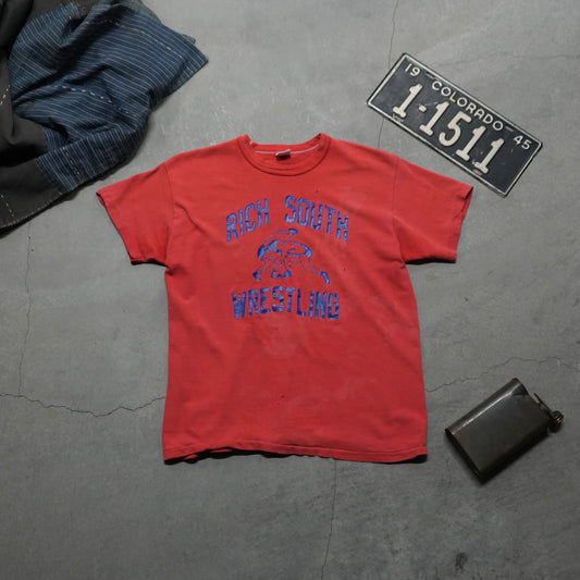 70s russell wrestling tee