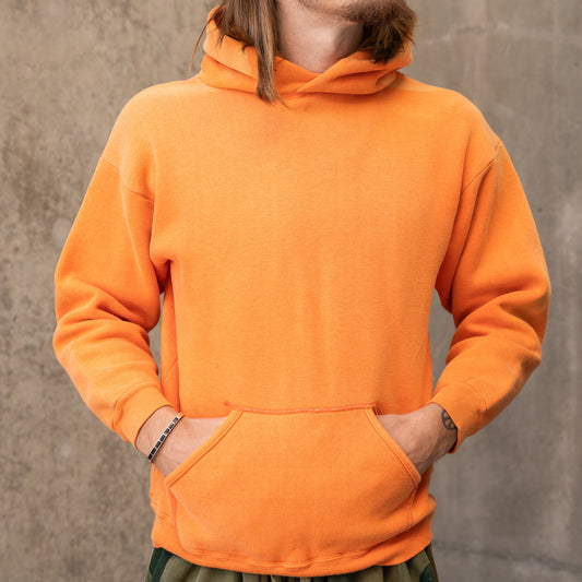 70s faded orange russell hoodie