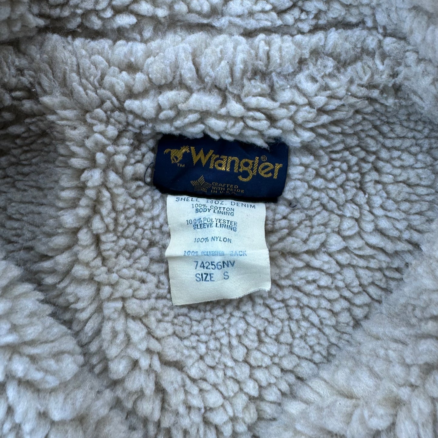 70s wrangler sherpa lined jacket