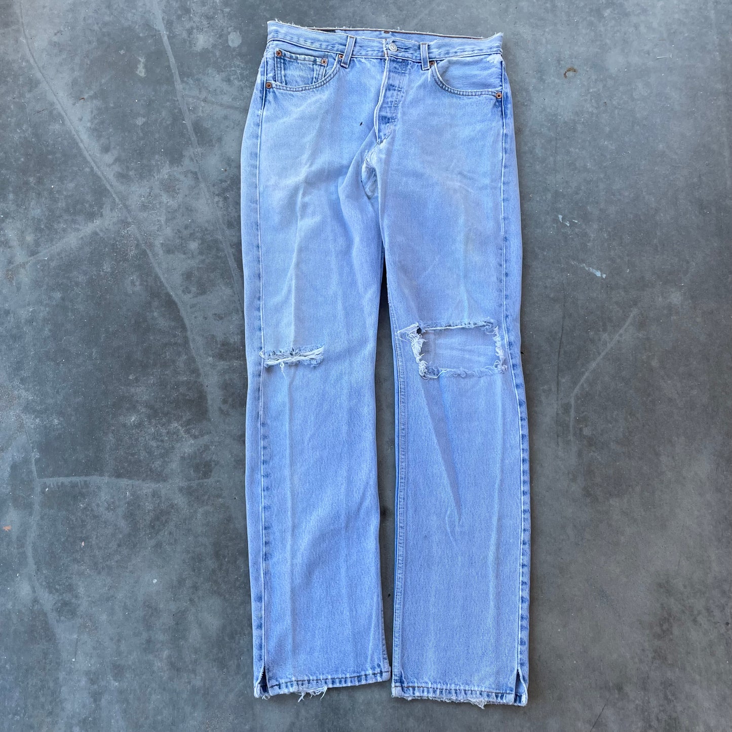 Levi’s 501 Distressed Denim Jeans Made in USA