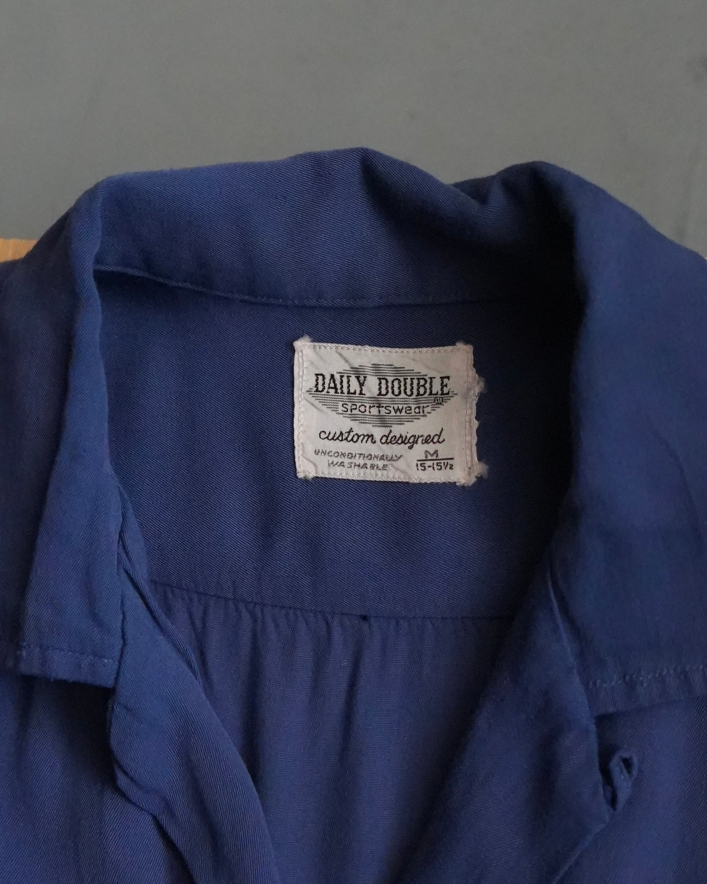 60s Blue Rayon Shirt