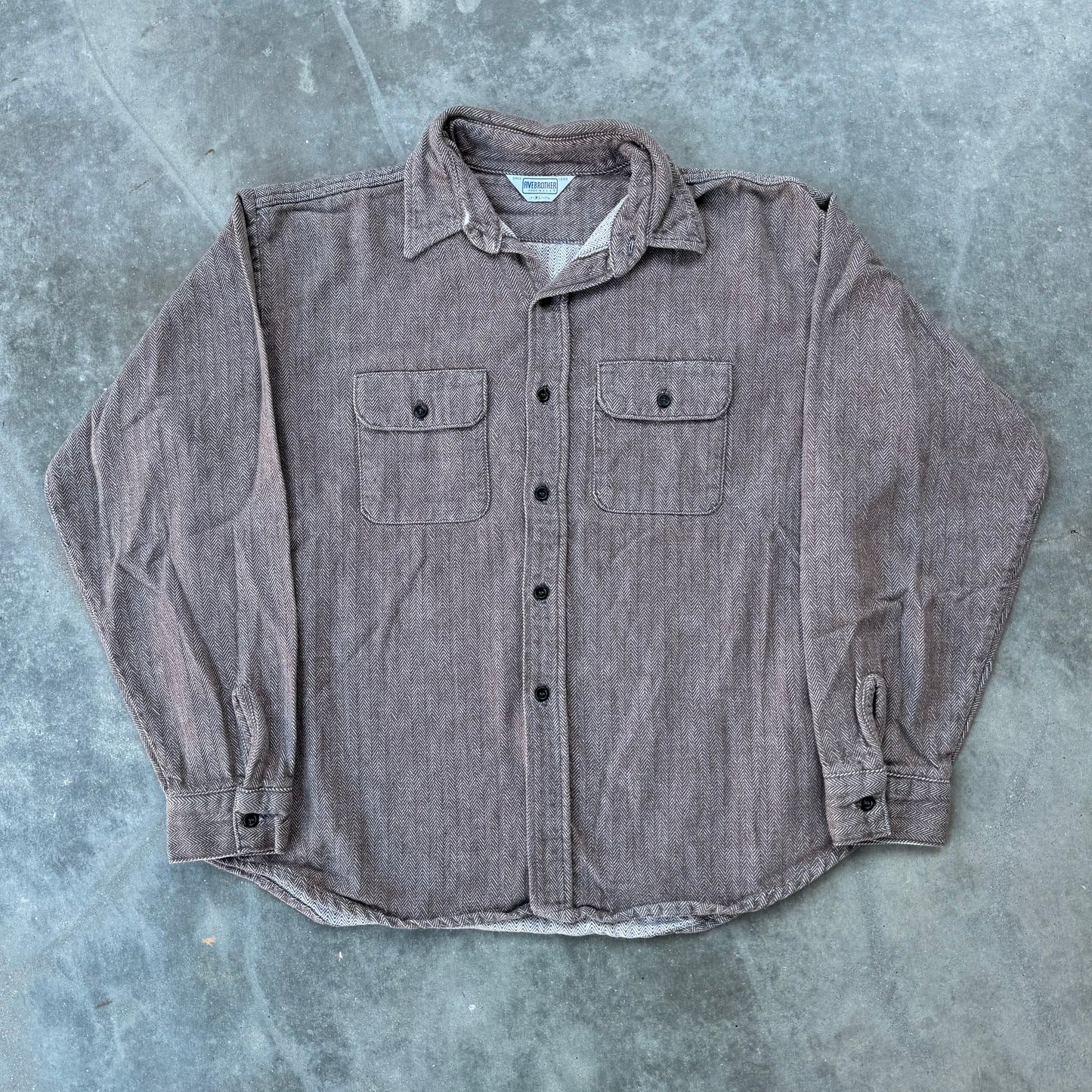 Five-Brother Brown Twill Cotton Flannel