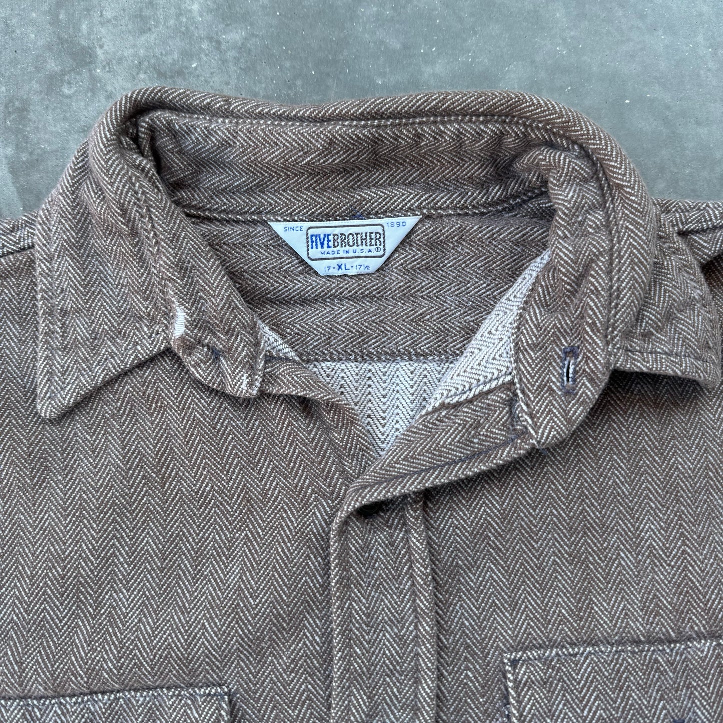 Five-Brother Brown Twill Cotton Flannel