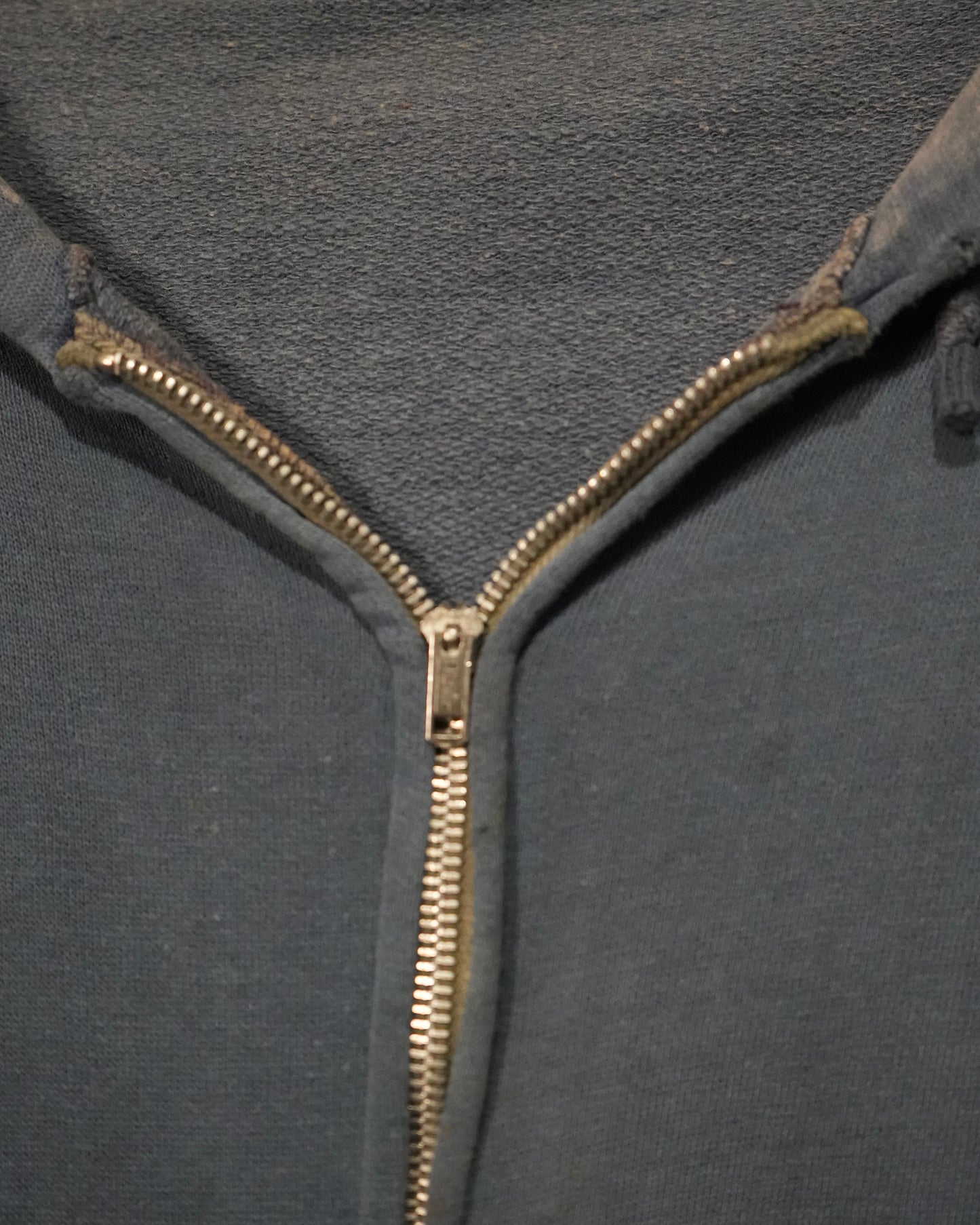 60s Faded Blue Zip Up Hoodie