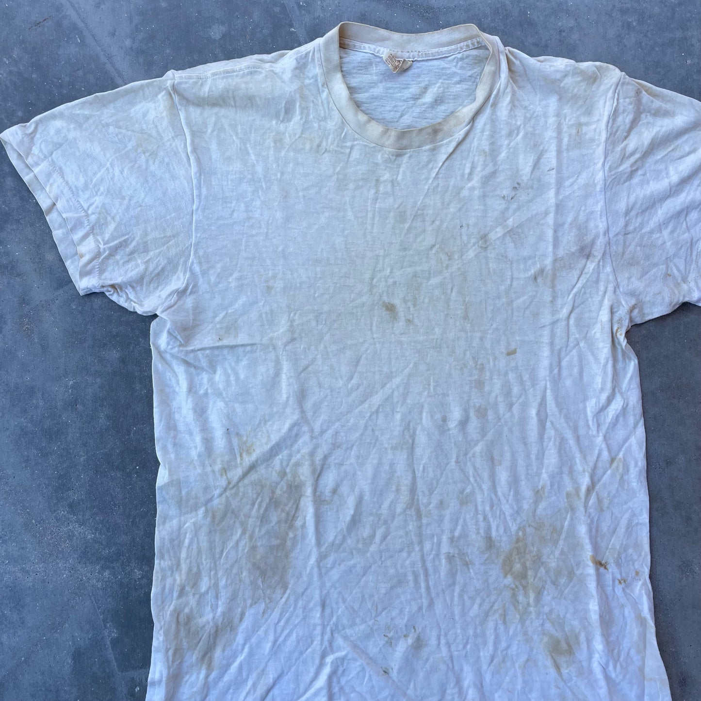 60’s/70’s Thrashed White Blank Tee