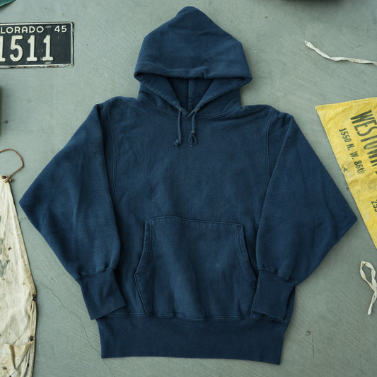 Navy Blue Champion Reverse Weave Hoodie - Made in USA