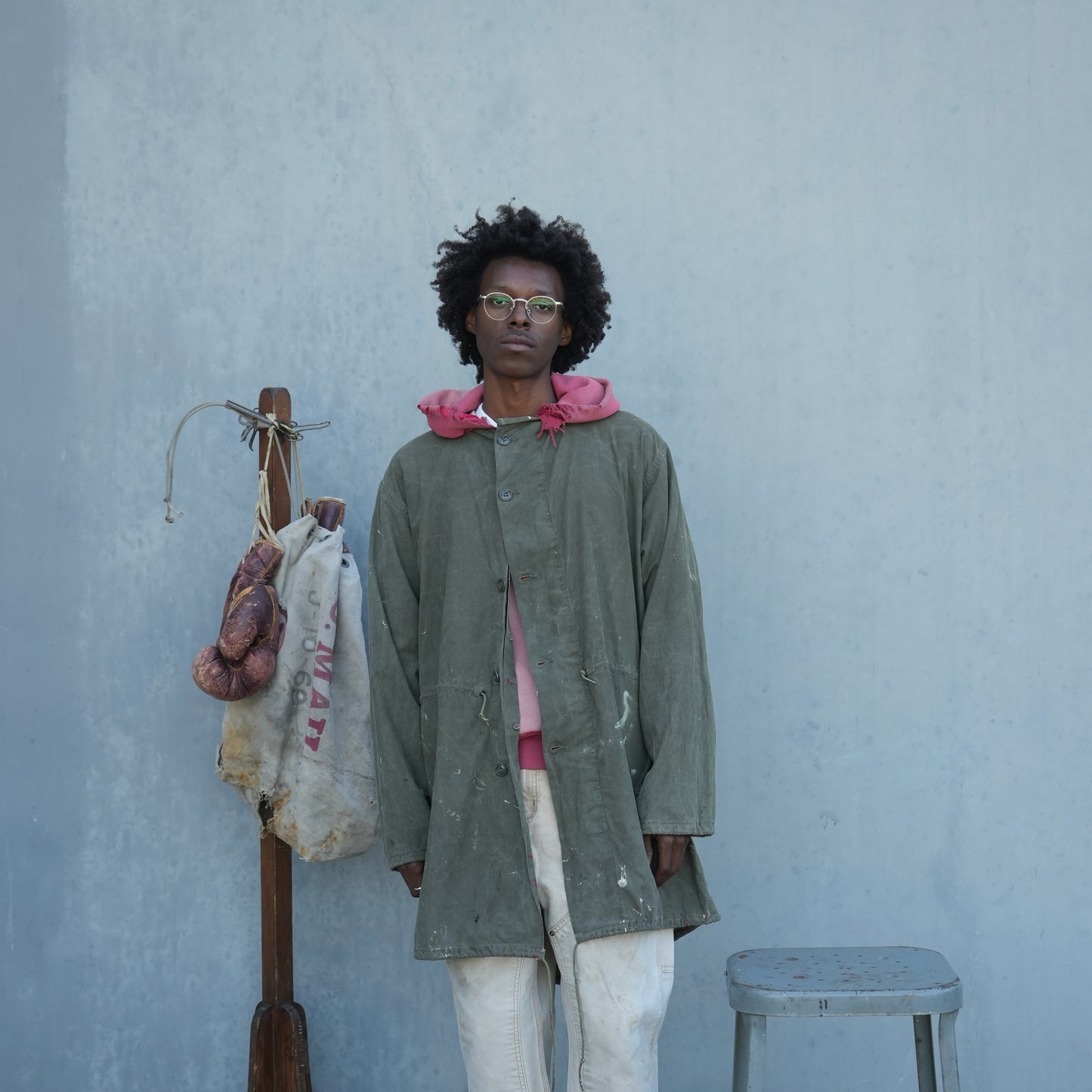 60s military painted fish tail parka