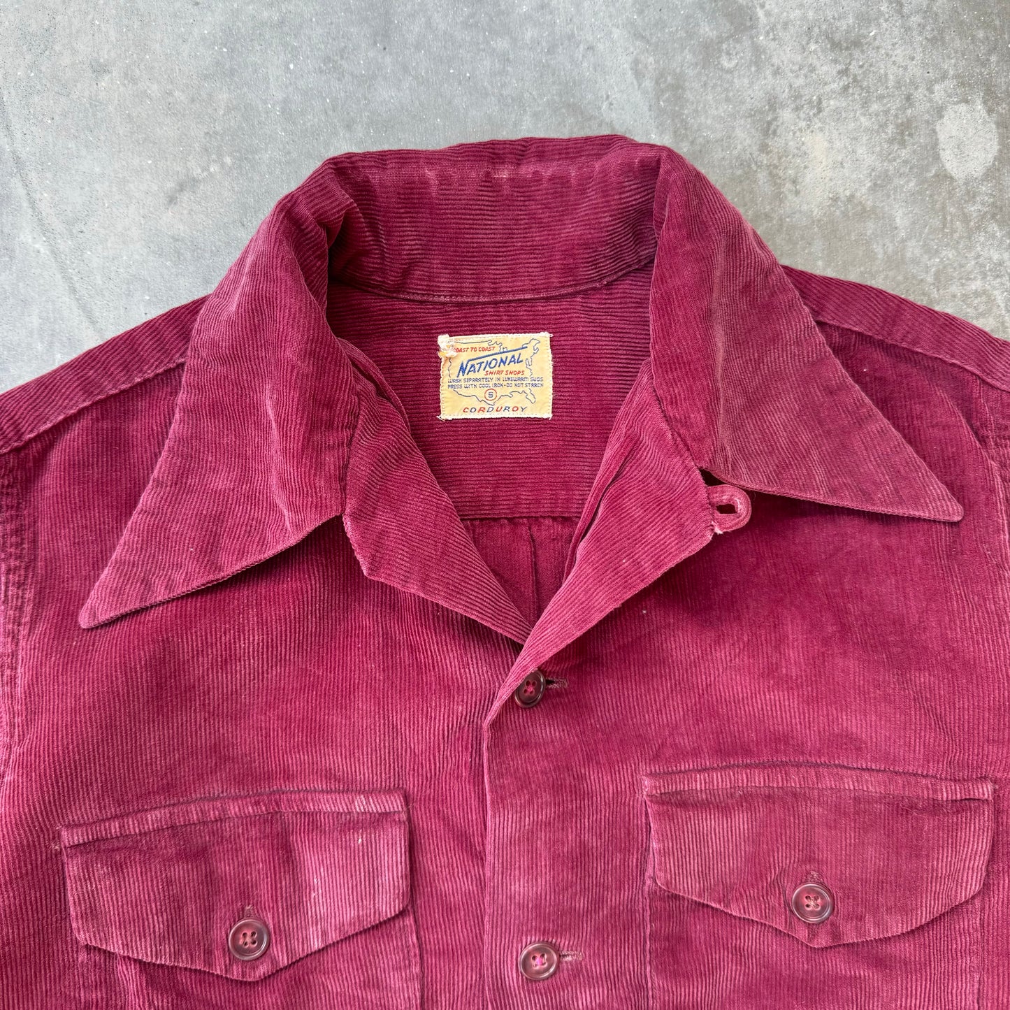 50s corduroy button up