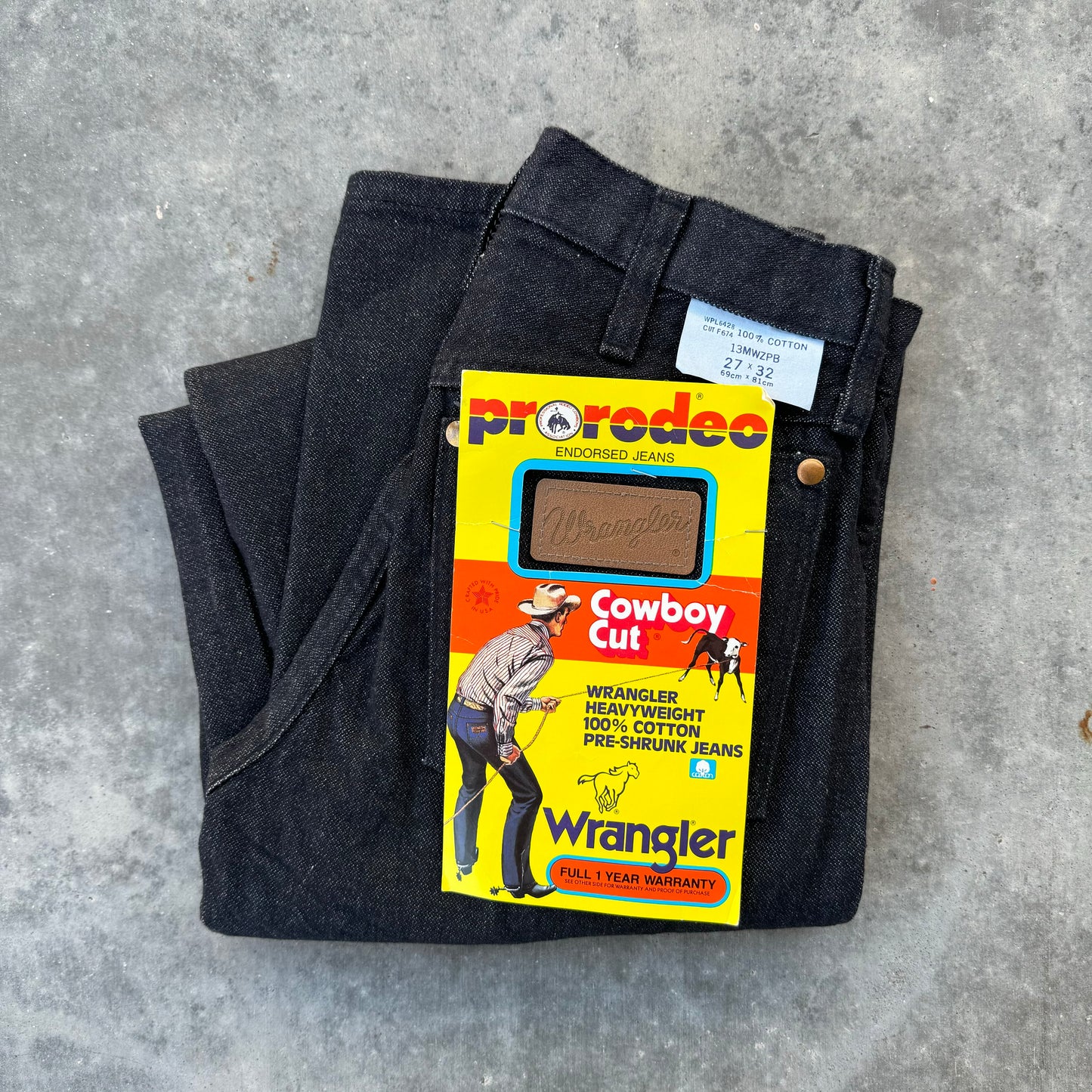 70s ds wrangler cowboy cut black jeans