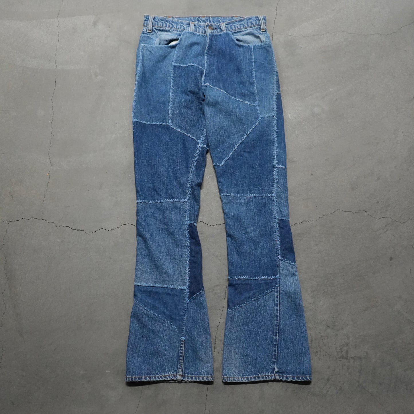 70s levi’s big e patch work flares