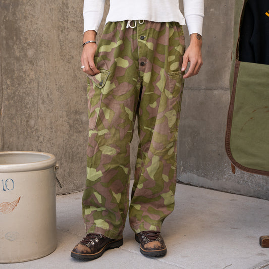 60s military camo drawstring pants