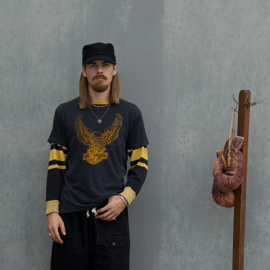 70s harley pocket tee