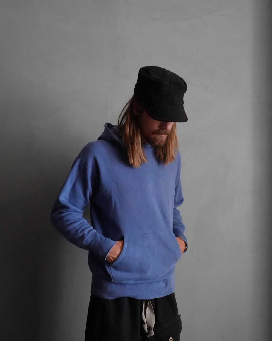 60s Faded Blue Cotton Hoodie