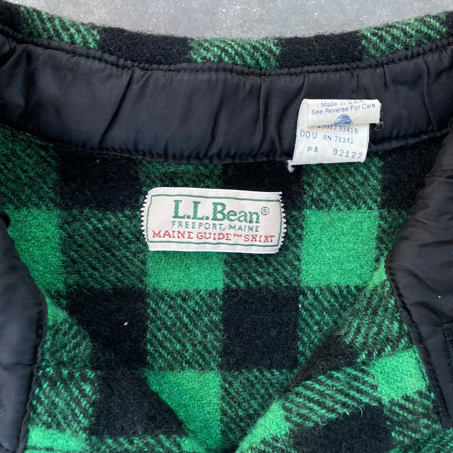 L.L Bean Checkered Wool Flannel