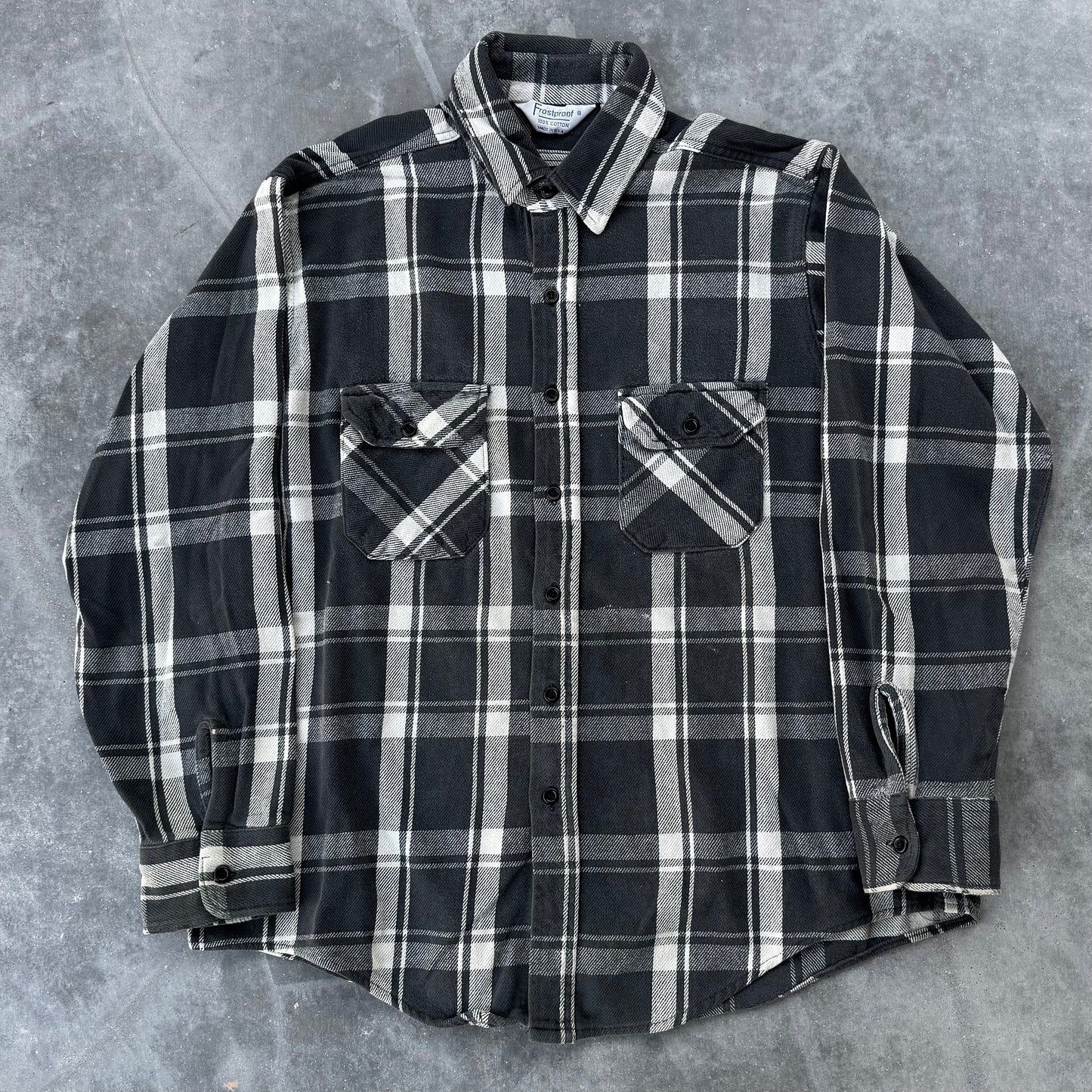 Frostproof Black Plaid Cotton Flannel