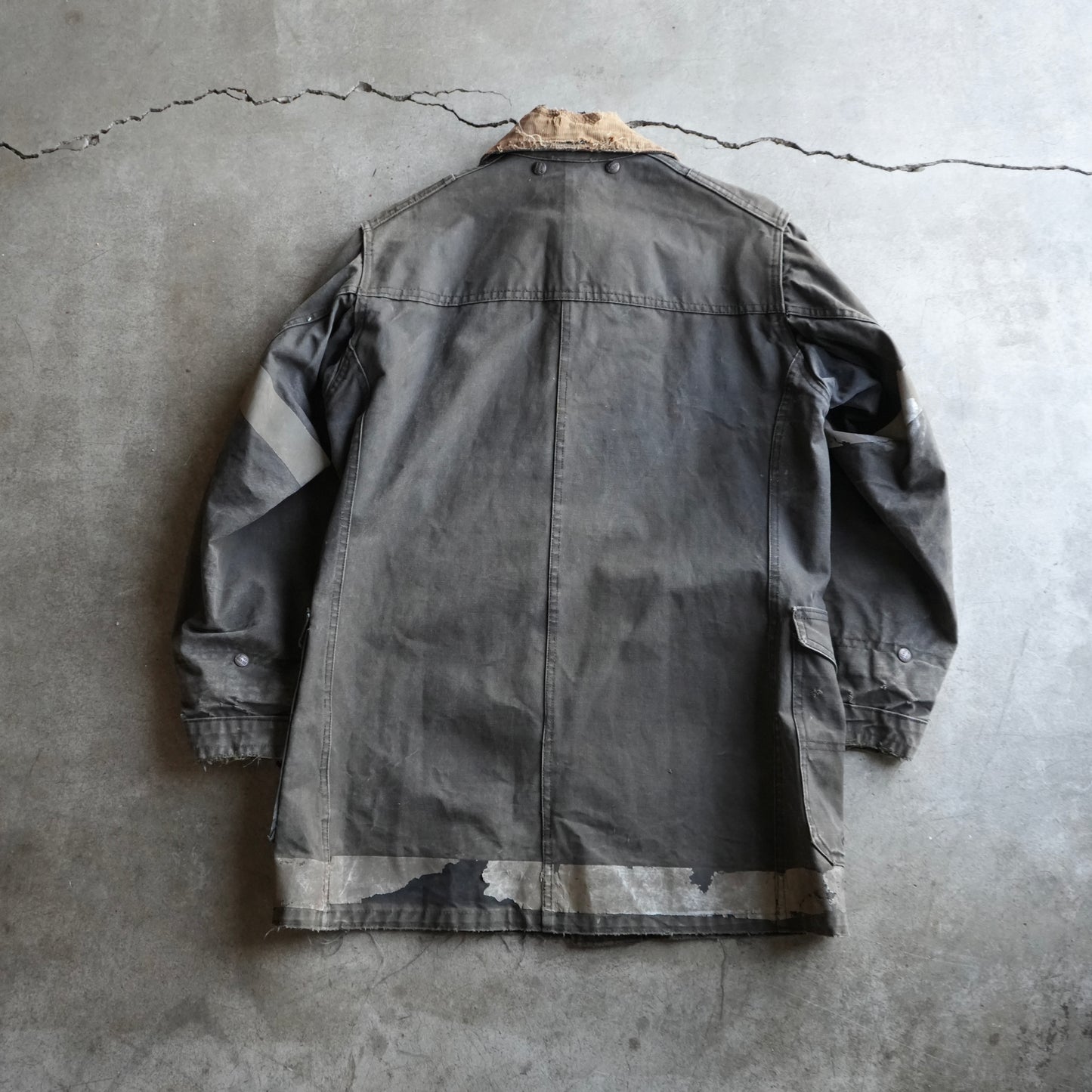 50s black clasp firefighters jacket