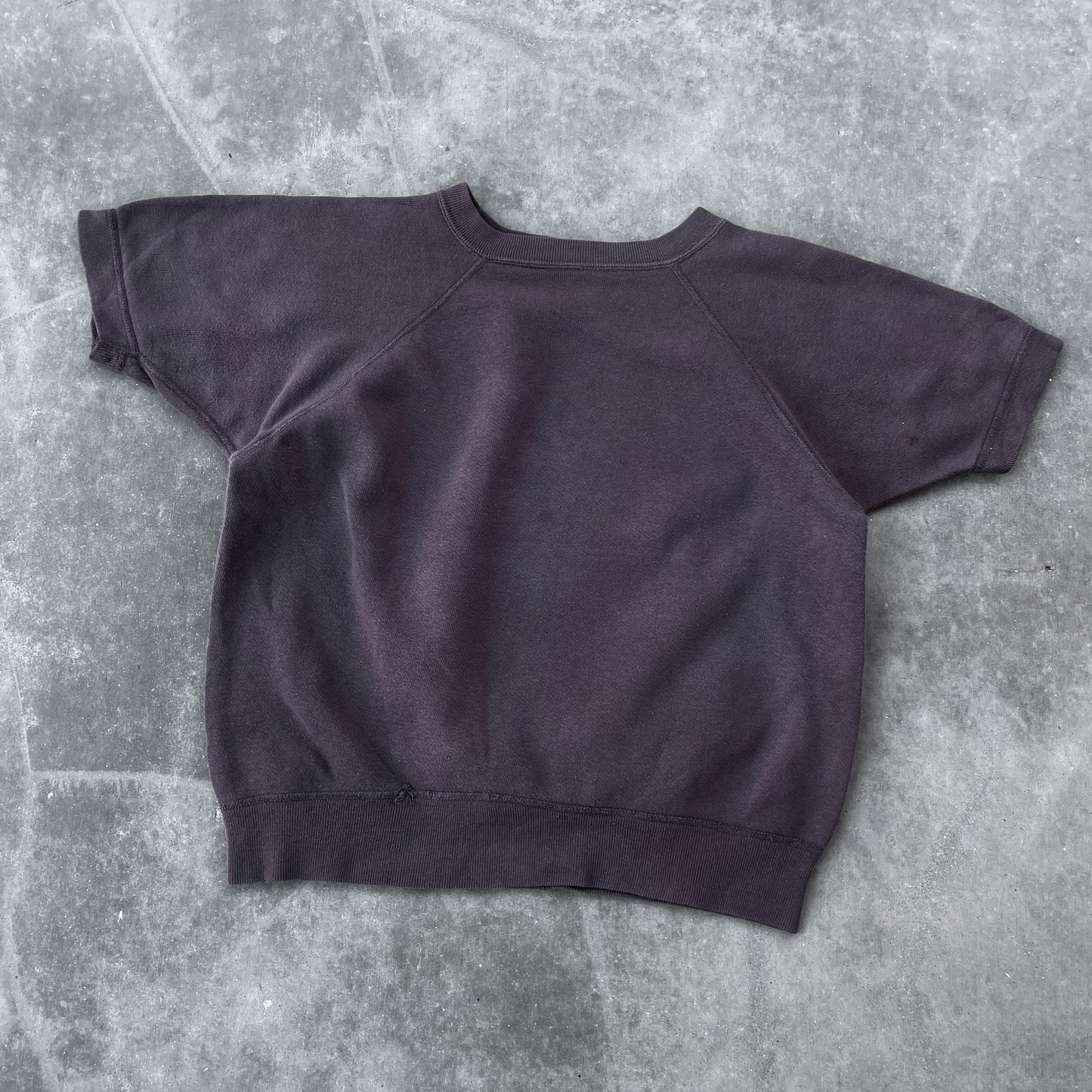 60s Faded Black Short Sleeve Sweatshirt