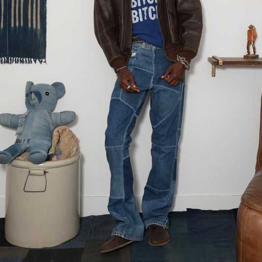 70s levi’s big e patch work flares