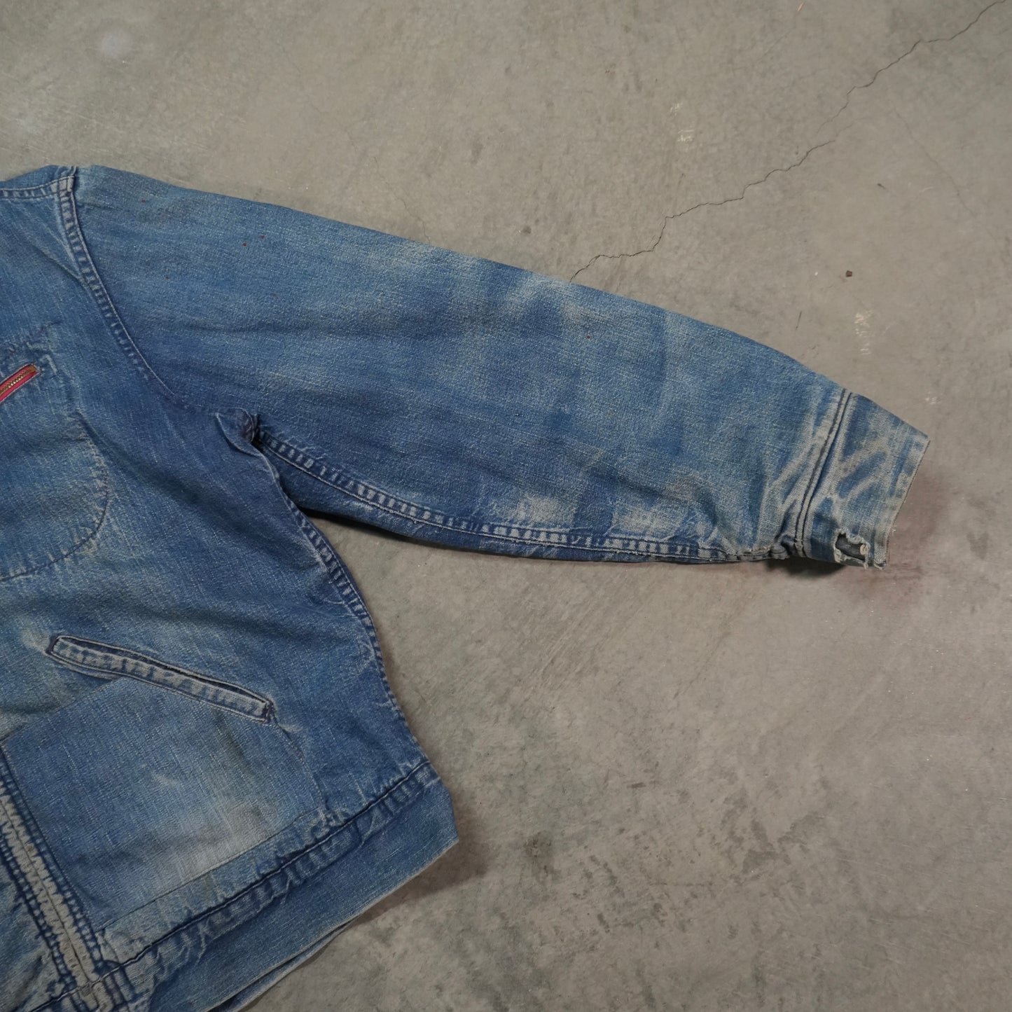 50s denim blanket lined jacket