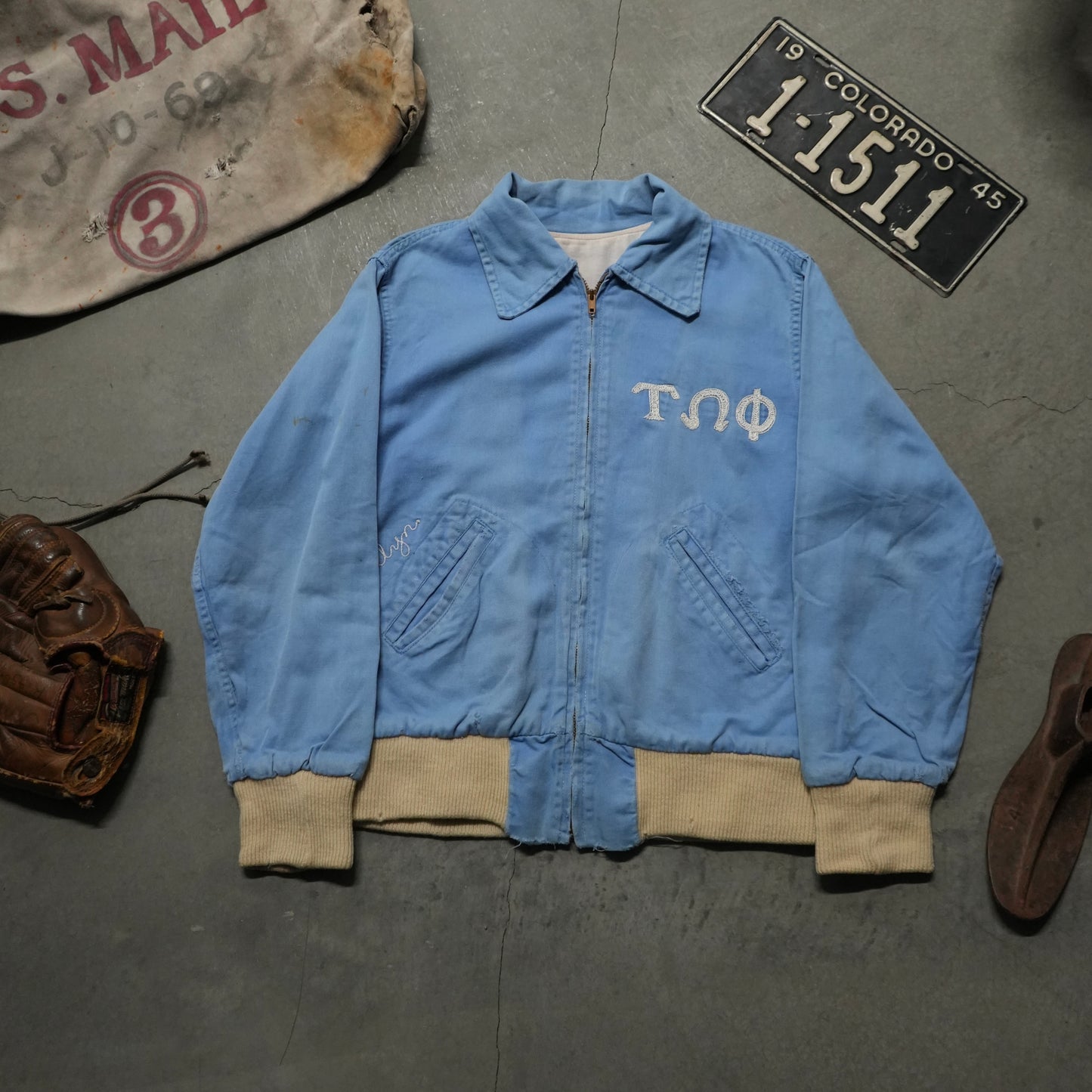 50s chainstitch fraternity jacket