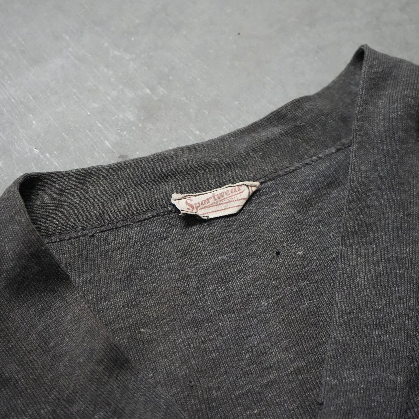 30s sportswear salt and pepper cardigan