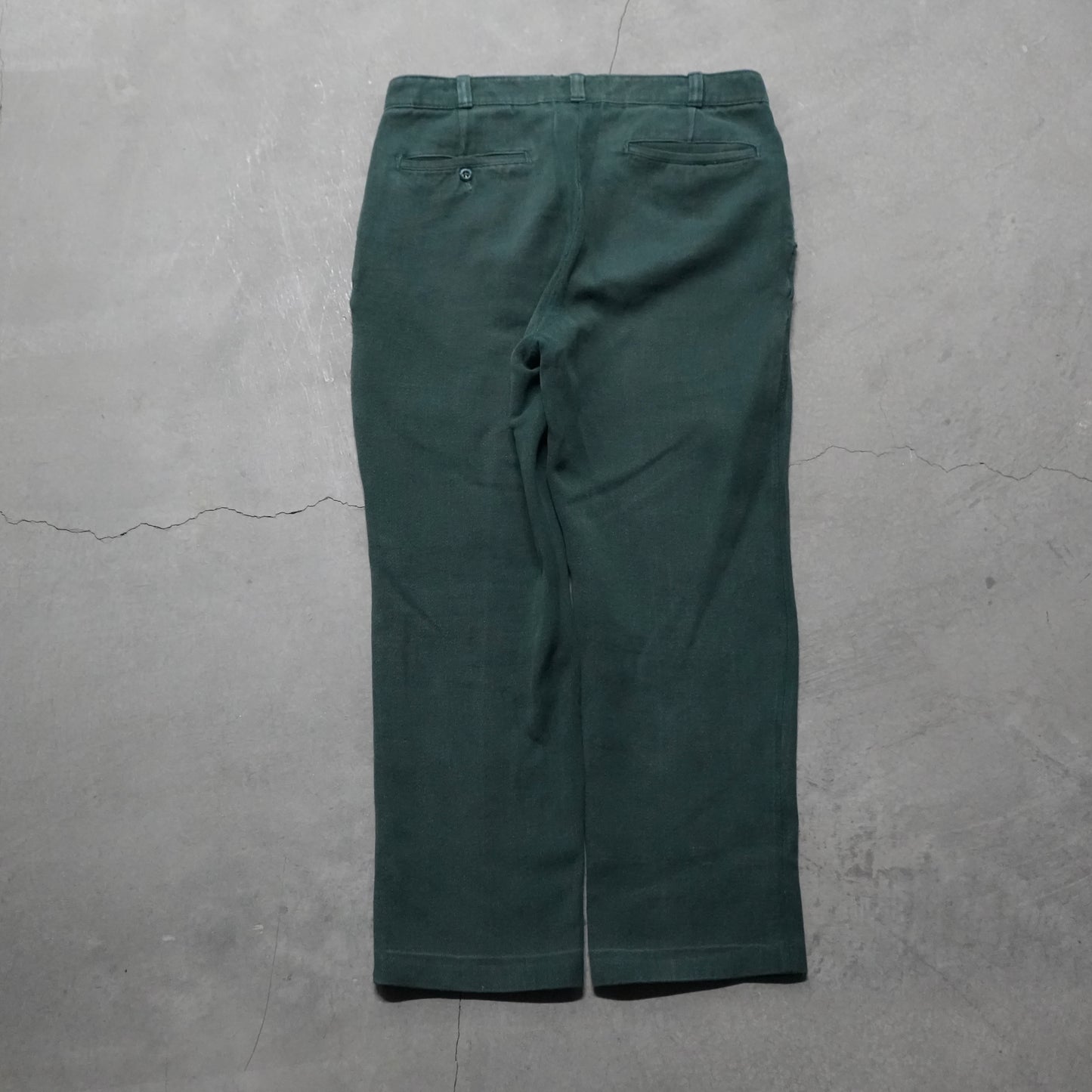 50s green cotton whipcord pants