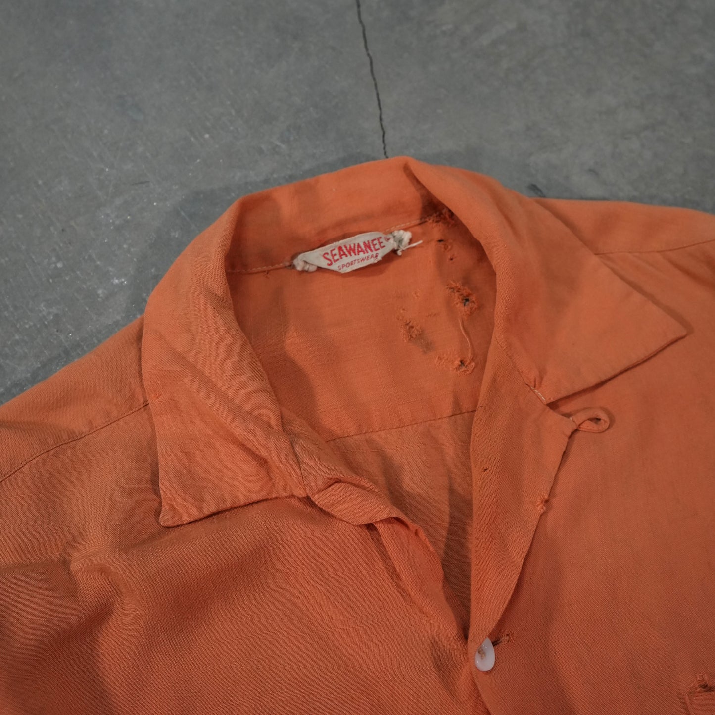 50s faded and repaired rayon shirt