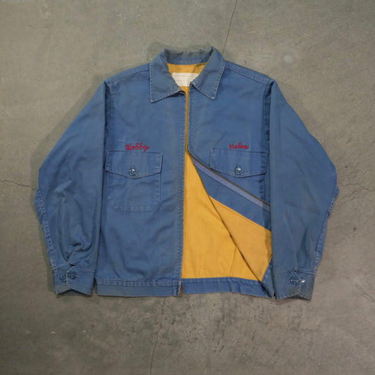 50s cotton lined two pocket work jacket