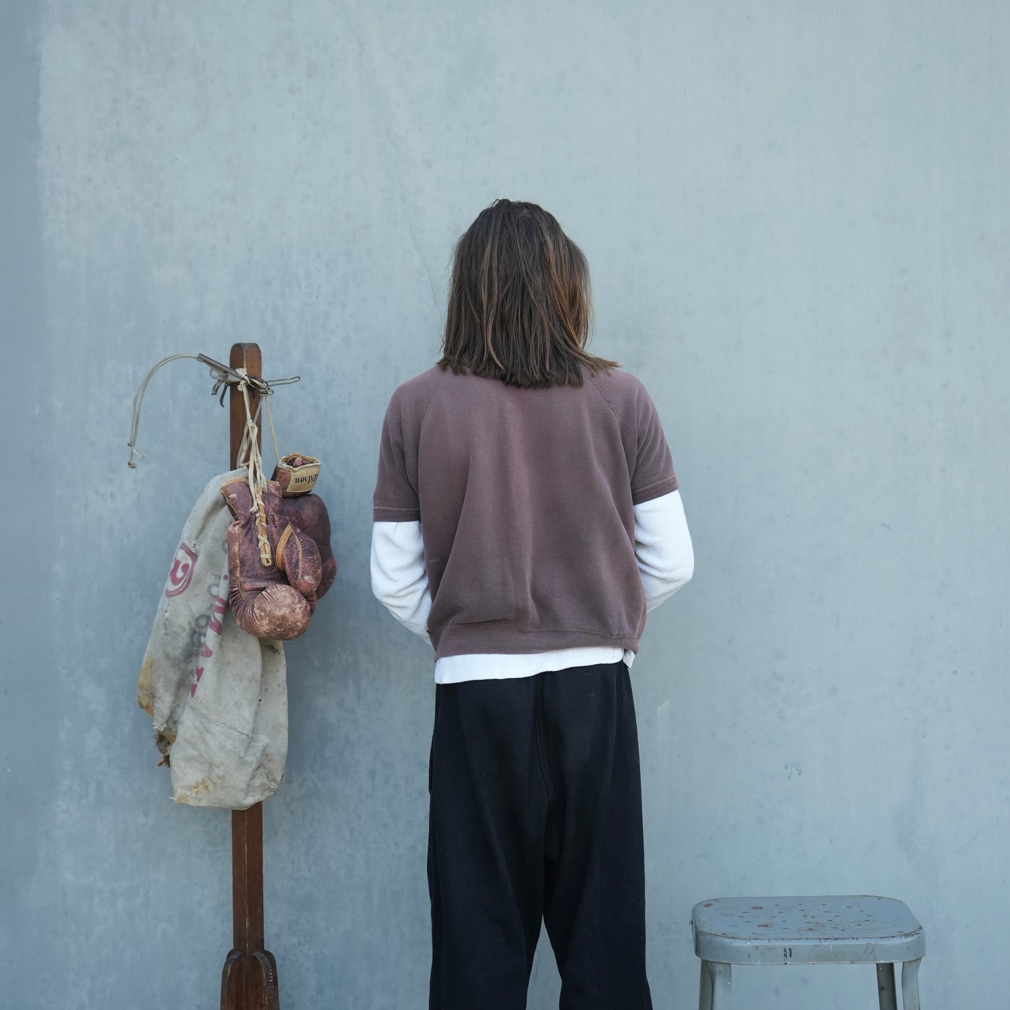 60s faded brown sweat