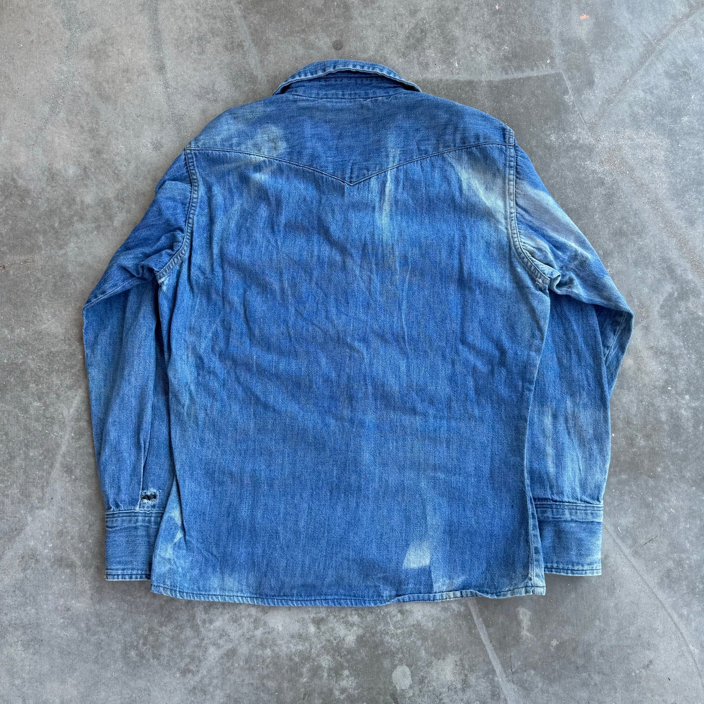 70s maverick blue bell denim pearl snap