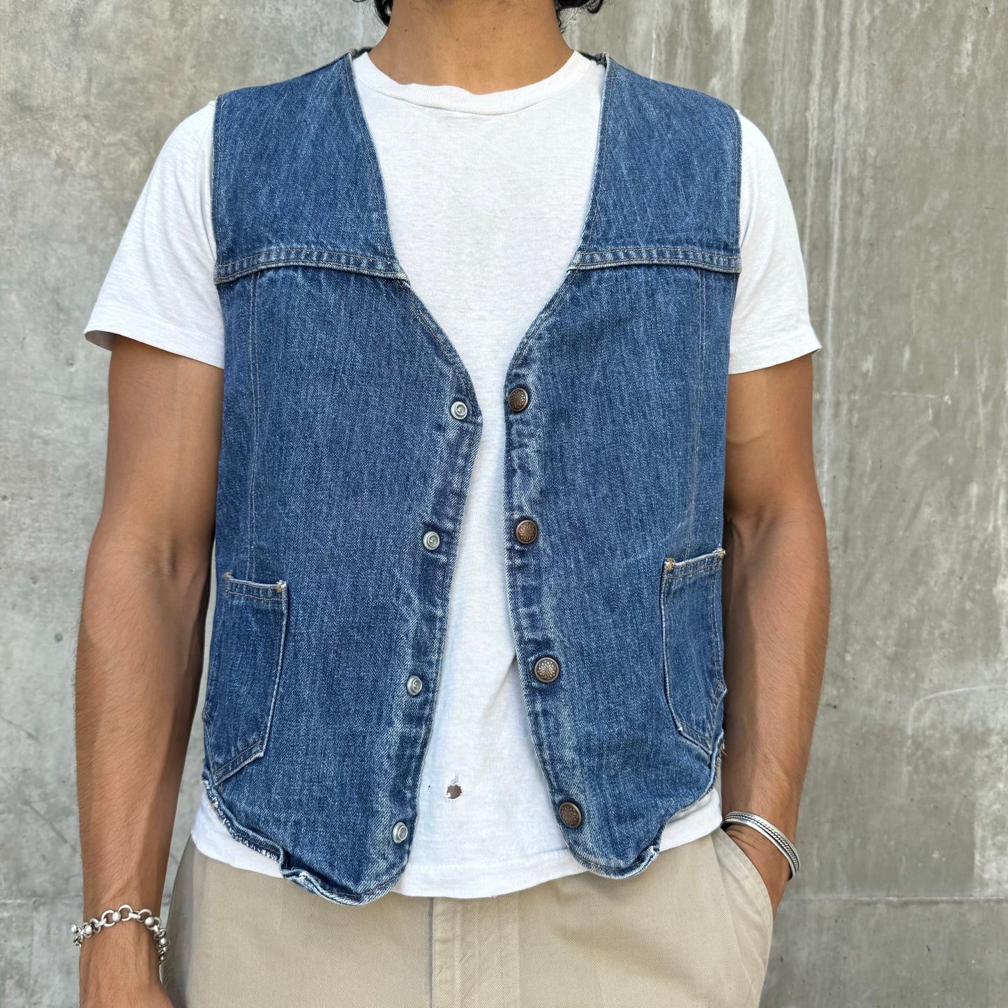 70s denim vest