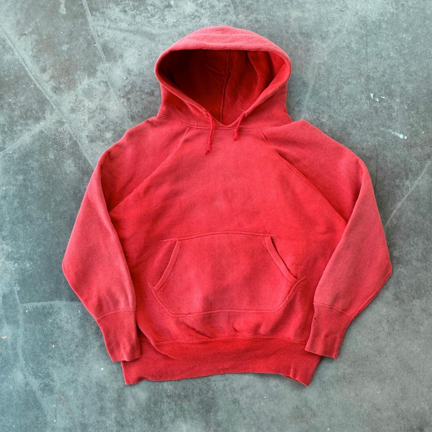 60s faded red hoodie