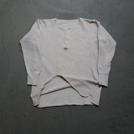 30s cotton henley sweat