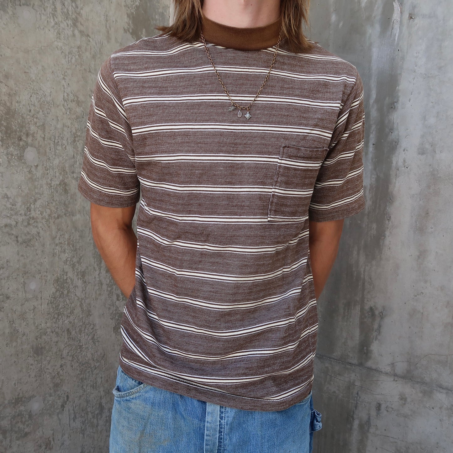 60’s Brown & White Striped T-shirt