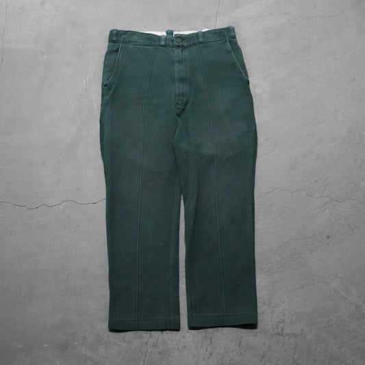 50s green cotton whipcord pants
