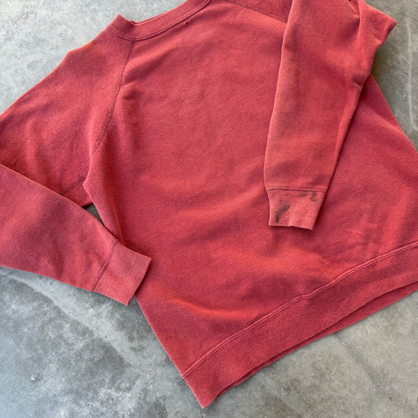 60s faded red blank sweat