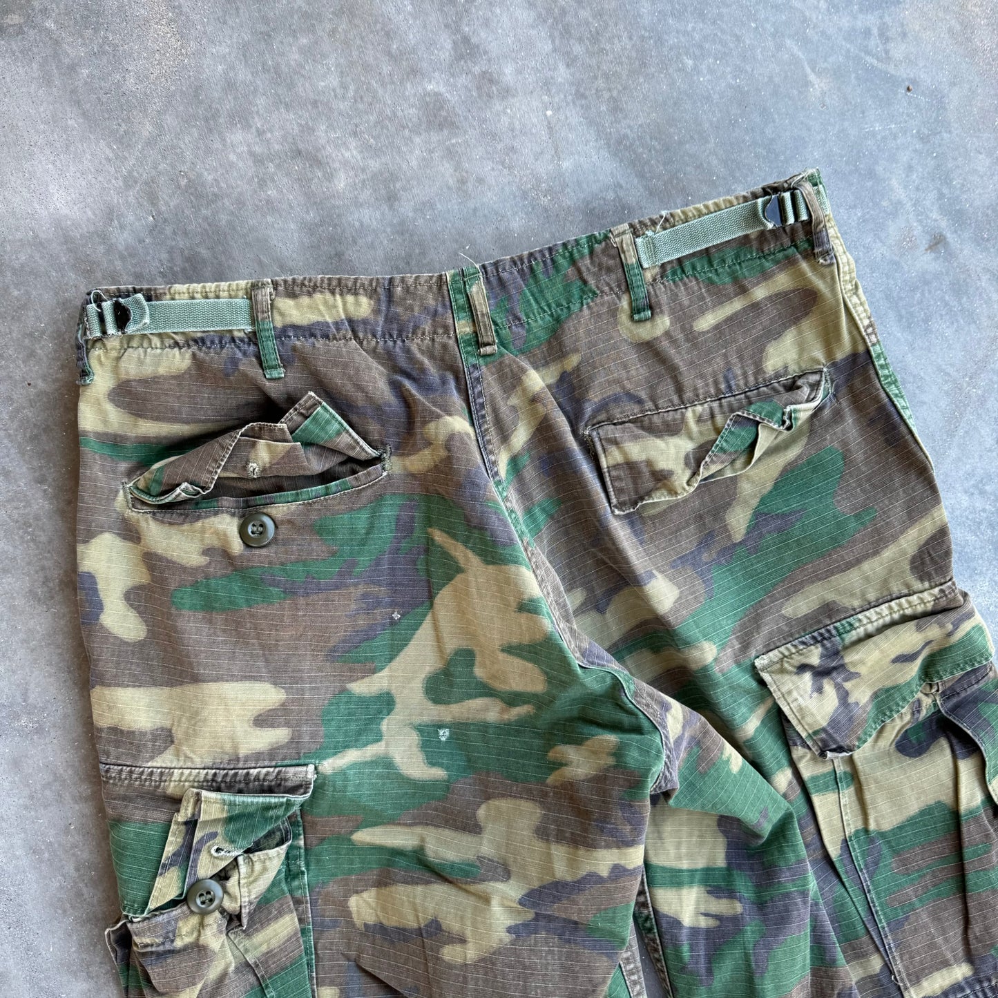 70s military camo cargos