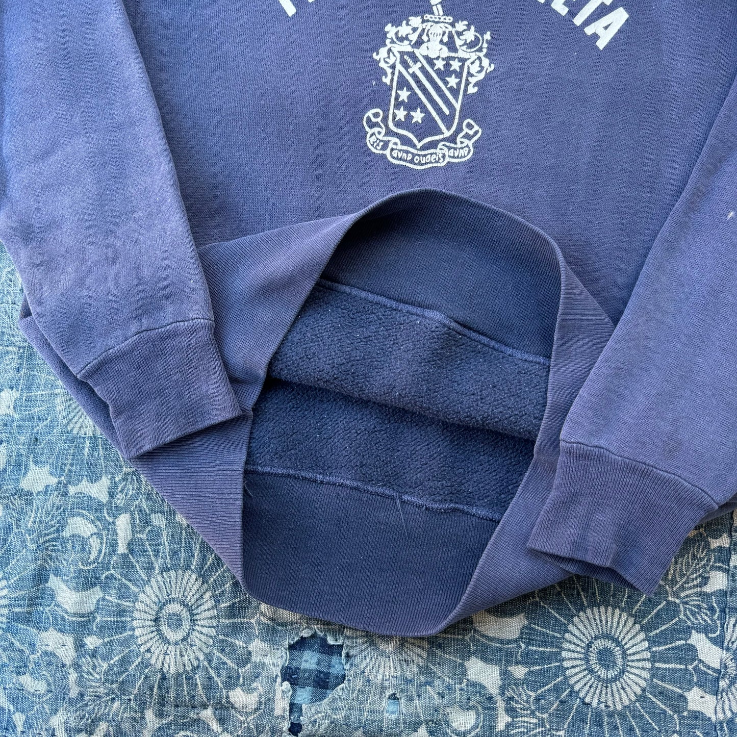 60s faded navy hoodie