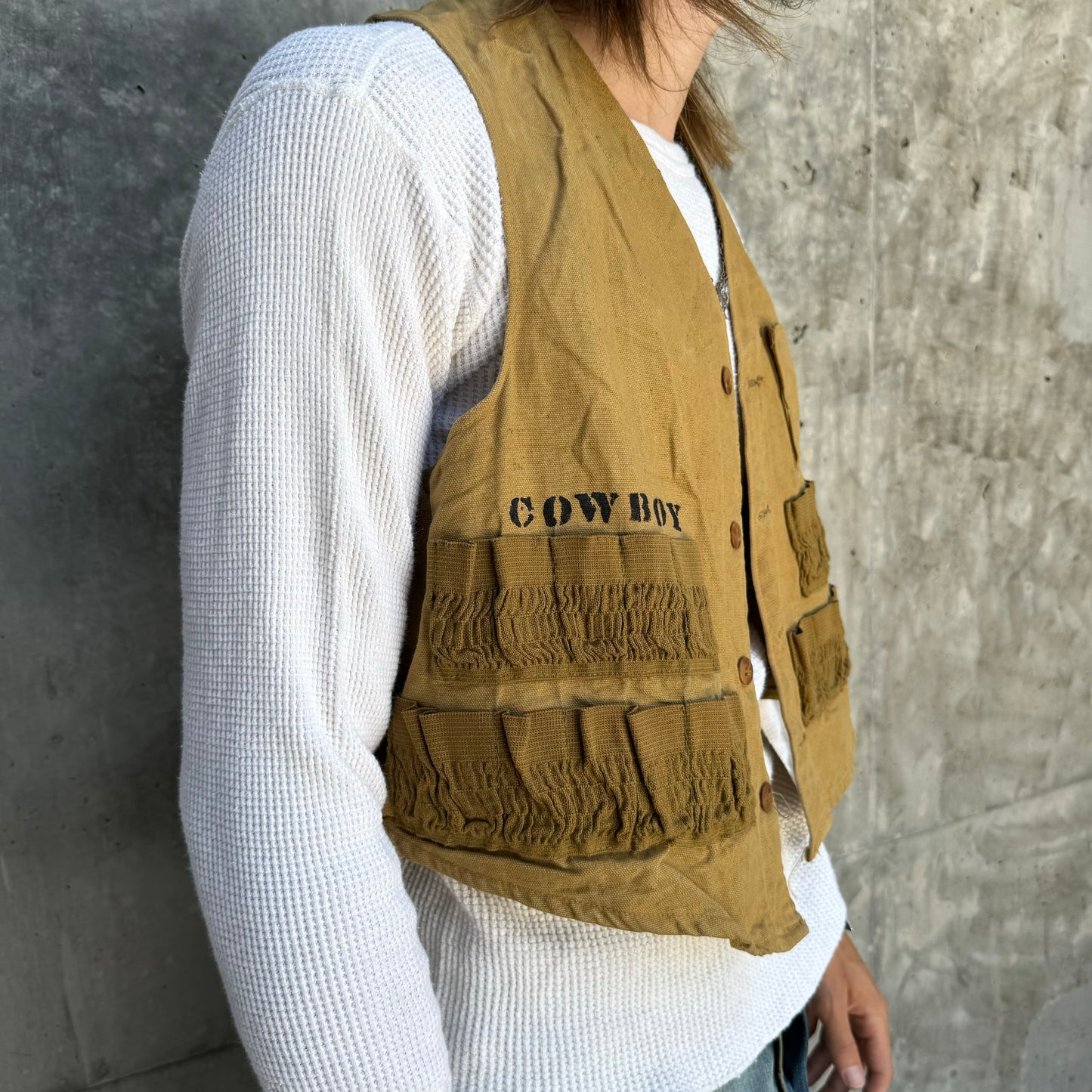 50s stenciled hunting vest