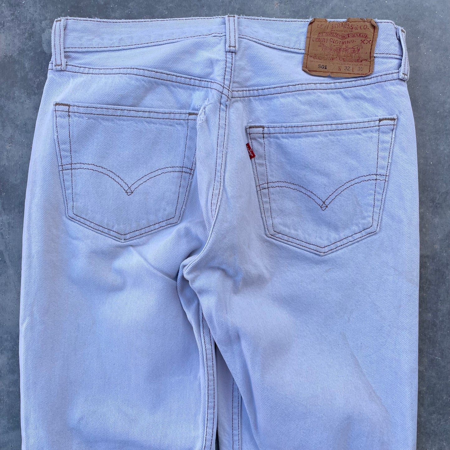 Levi’s Off White 501 Denim Jeans 1990’s